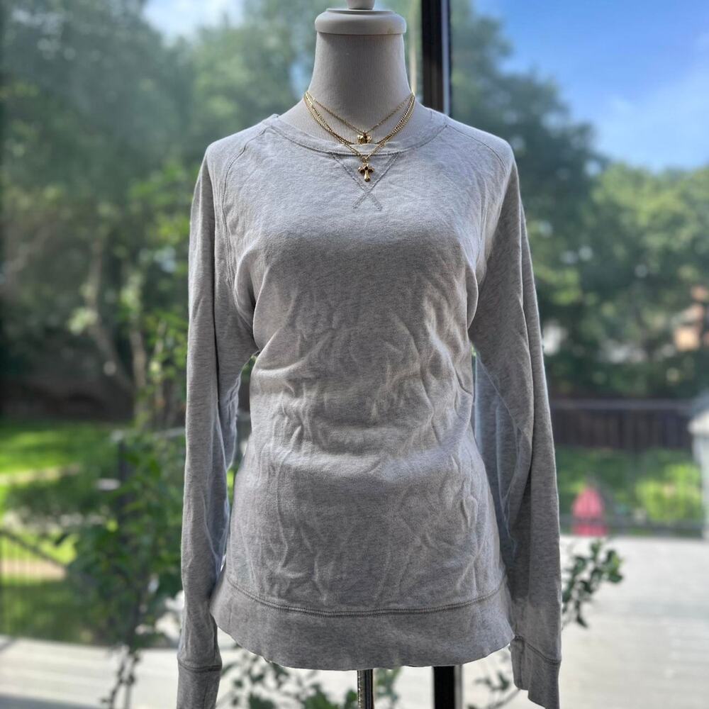 Y2K Grey Oversized Long Sleeve Sweatshirt PM
